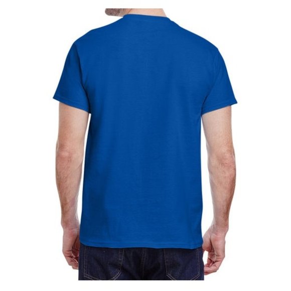 🆕 GILDAN ADULT ULTRA COTTON ROUND-NECK SHORT SLEEVE T-SHIRT - ROYAL BLUE - MEN - Picture 2 of 3